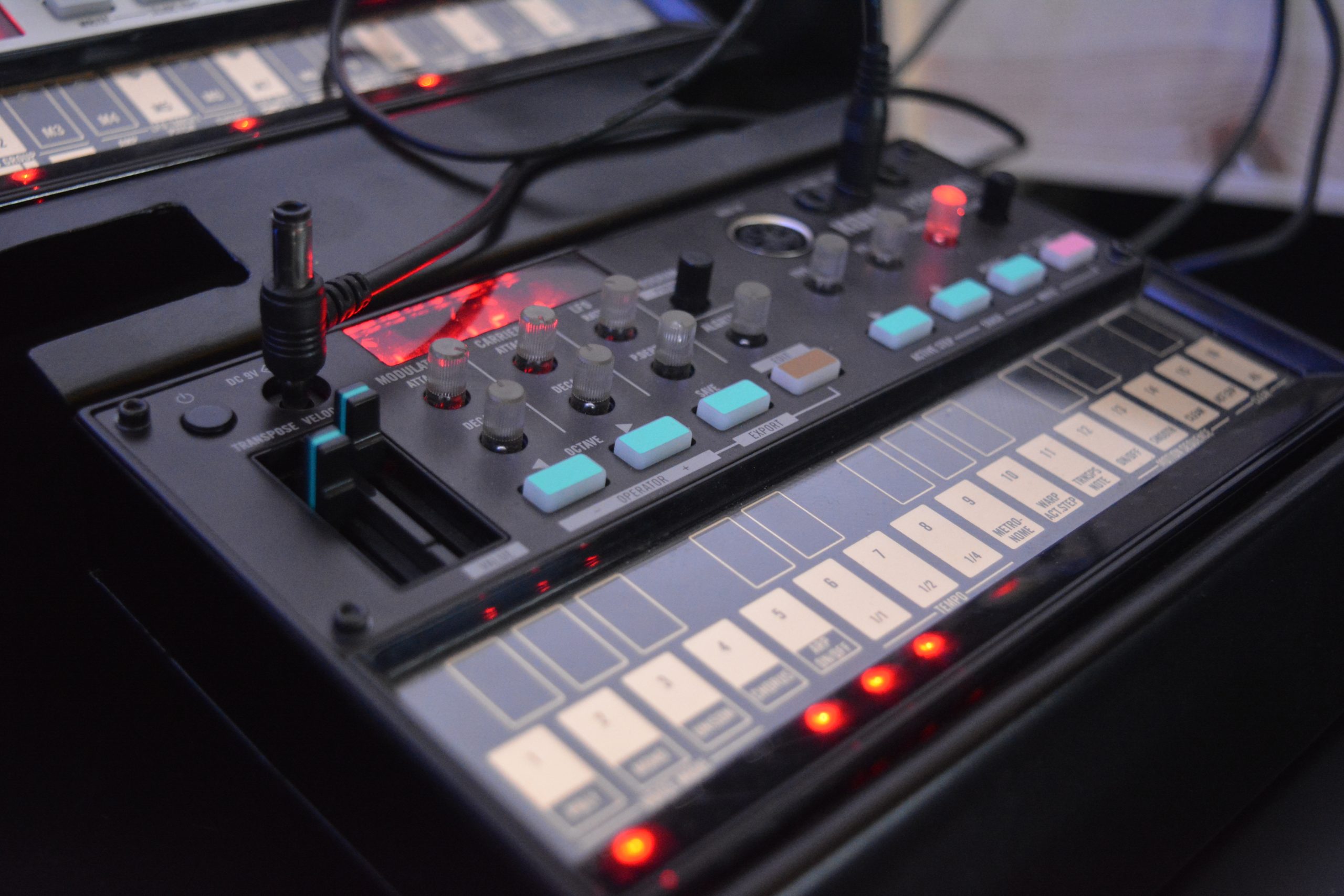 primer plano de control de musica